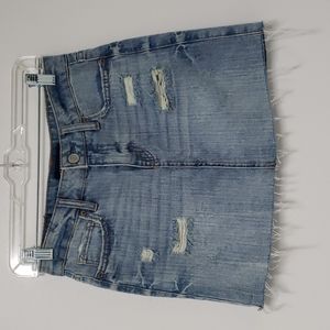 Aeropostale distressed‎ denim mini skirt